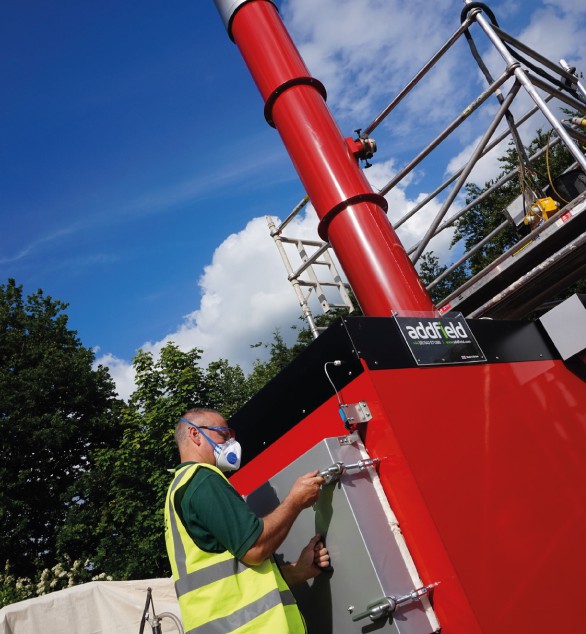 Operator Next to MP Series Medical Incinerators